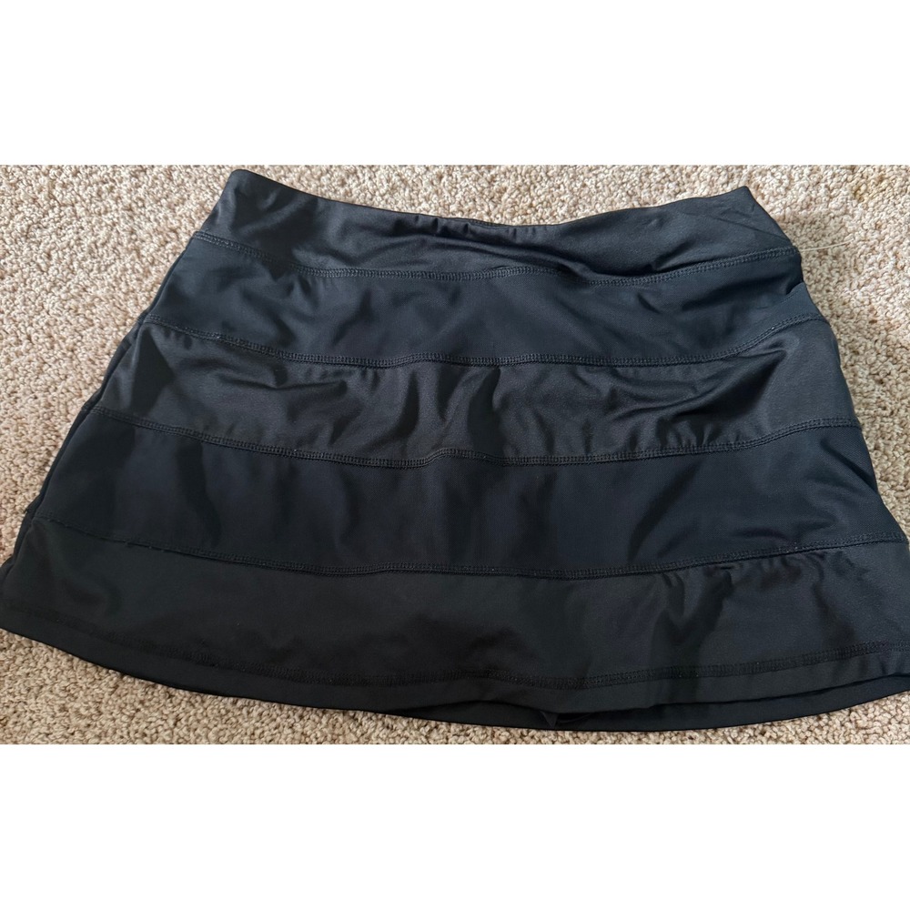 Fila Womens Black Tiered Athletic Skort Active Tennis Golf Skirt Size Medium